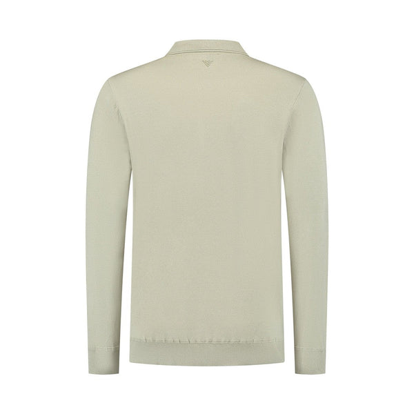 Halfzip Polo Knitwear Lt Army