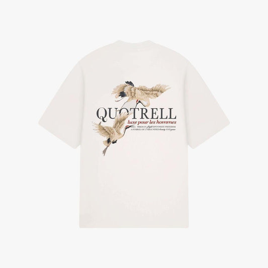 Heron T-shirt OFF WHITE/RED