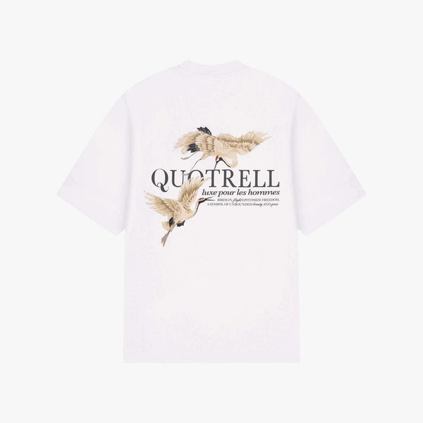 Heron T-shirt WHITE/ANTHRACITE-Quotrell-Mansion Clothing