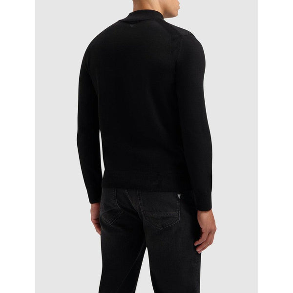 Hidden Halfzip Knitwear Black