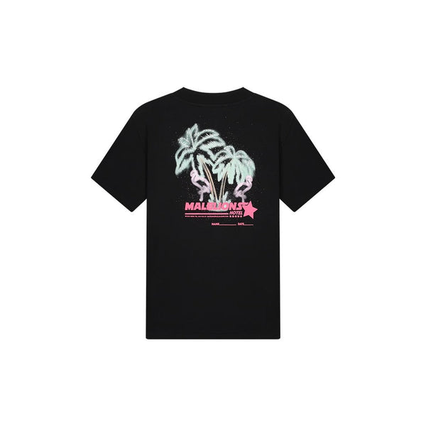 Hotel T-shirt Black/Pink-Malelions-Mansion Clothing