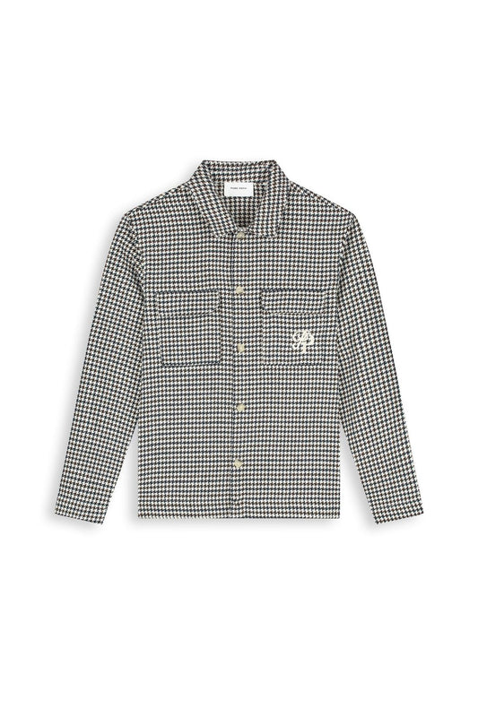 Houndstooth Shirt Ecru-Pure Path-Mansion Clothing