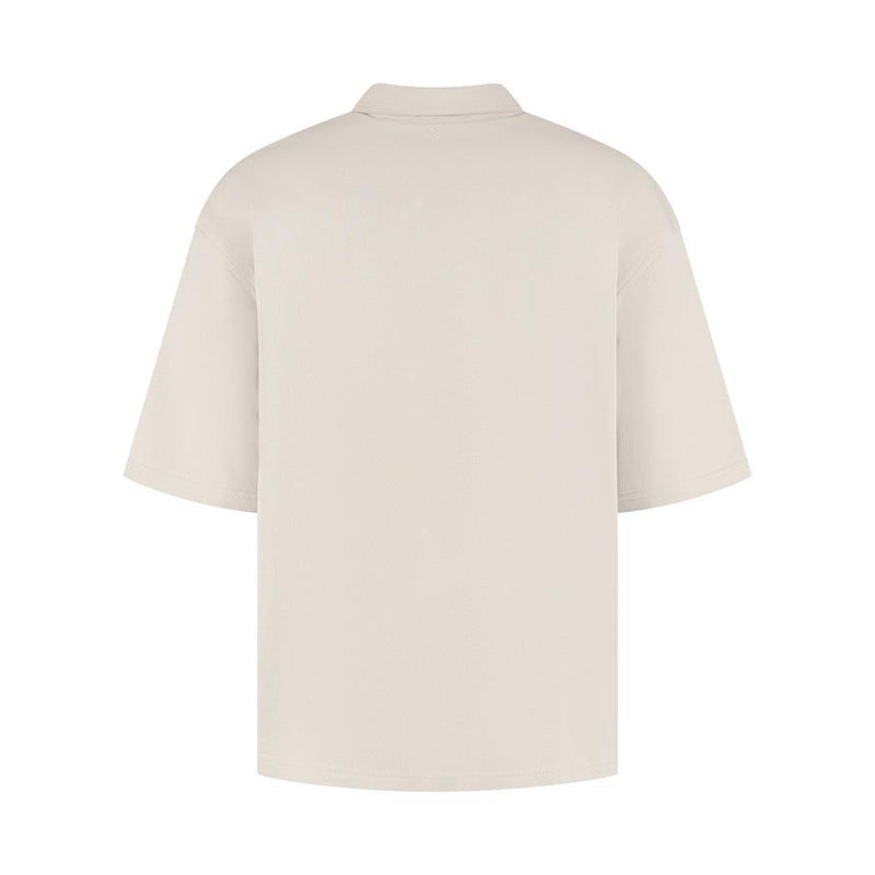 Initials Polo Sweater Sand-Pure Path-Mansion Clothing
