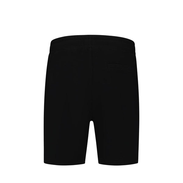 Initials Sweat Shorts Black-Pure Path-Mansion Clothing