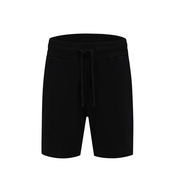 Initials Sweat Shorts Black-Pure Path-Mansion Clothing