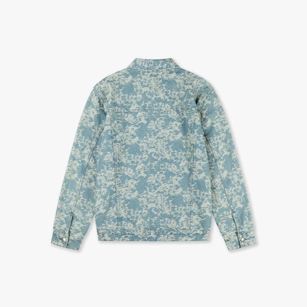 Jacquard Camo Denim Jacket Light Blue-Croyez-Mansion Clothing
