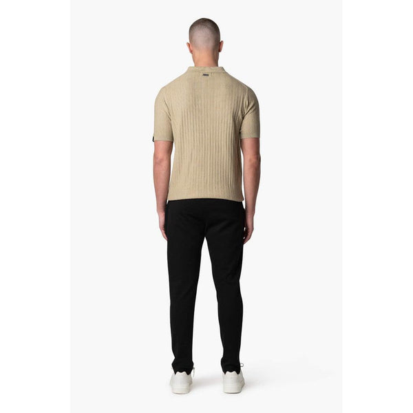 Jay Knitted Polo Beige/Off White-Quotrell-Mansion Clothing