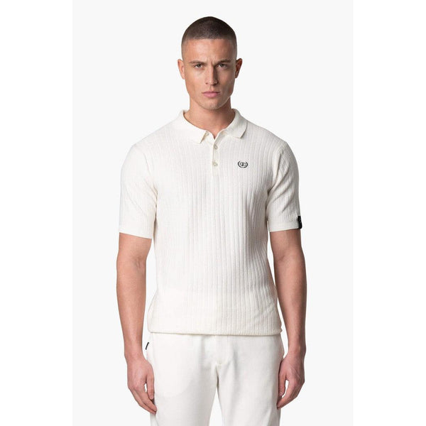 Jay Knitted Polo Off White/Black