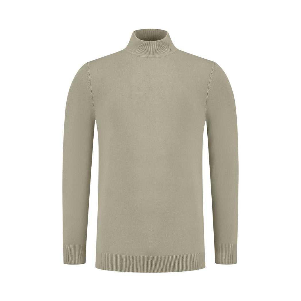 Knit Mockneck - Taupe-Pure Path-Mansion Clothing