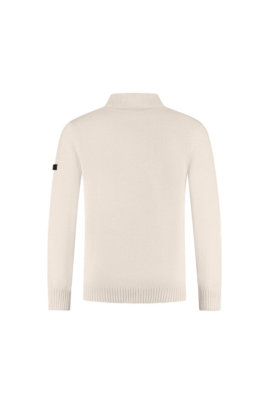Knitted Bouclé Longsleeve Polo Off-White-Malelions Premium-Mansion Clothing