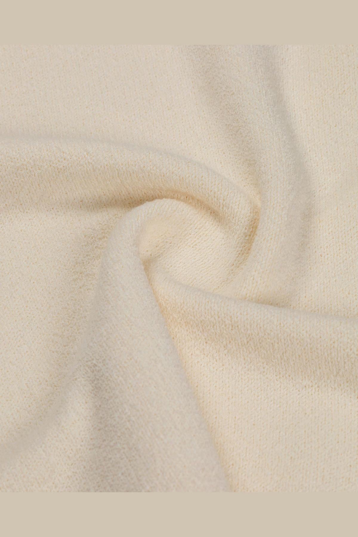 Knitted Bouclé Longsleeve Polo Off-White-Malelions Premium-Mansion Clothing