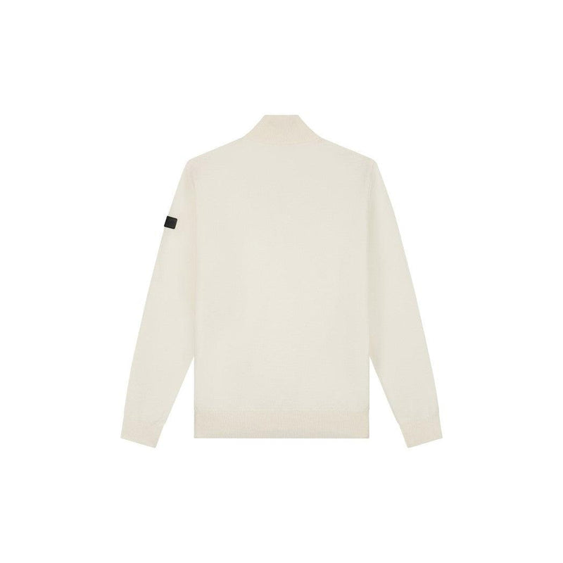 Knitted Quarter Zip Off-White