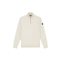 Knitted Quarter Zip Off-White