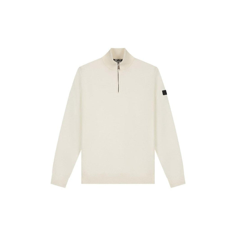 Knitted Quarter Zip Off-White