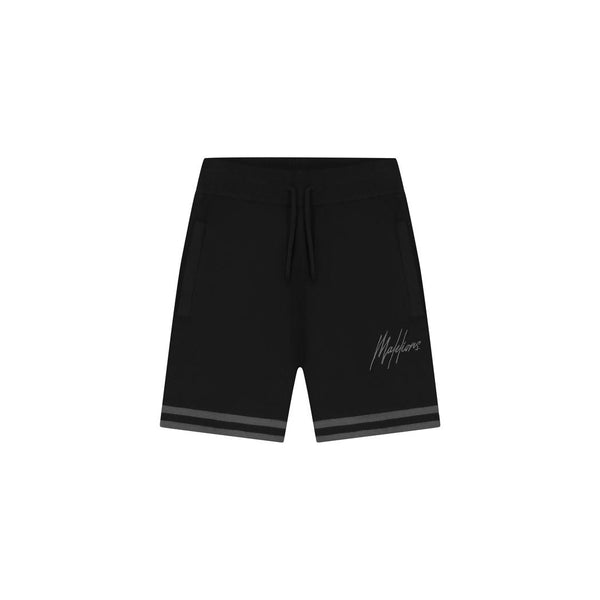 Knitted Shorts Black/Beige-Malelions-Mansion Clothing