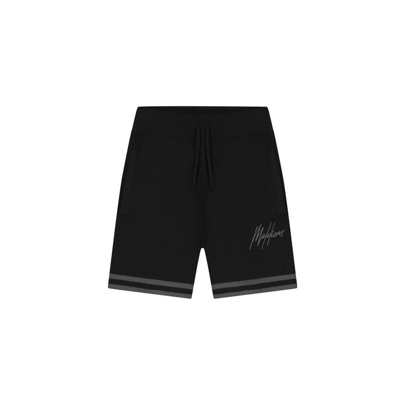 Knitted Shorts Black/Beige-Malelions-Mansion Clothing