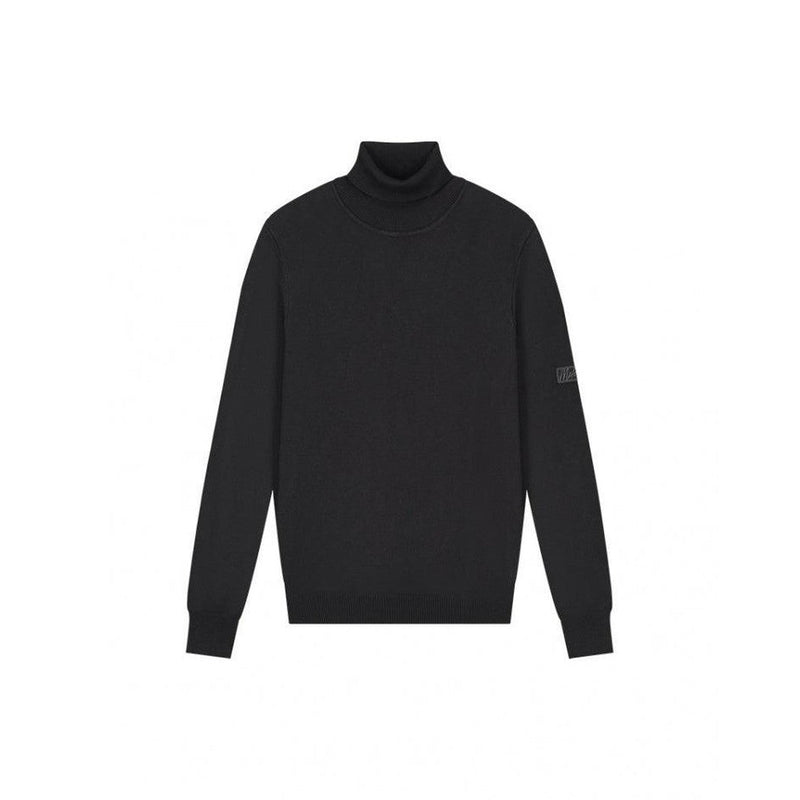 Knitted Turtleneck Black-Malelions-Mansion Clothing