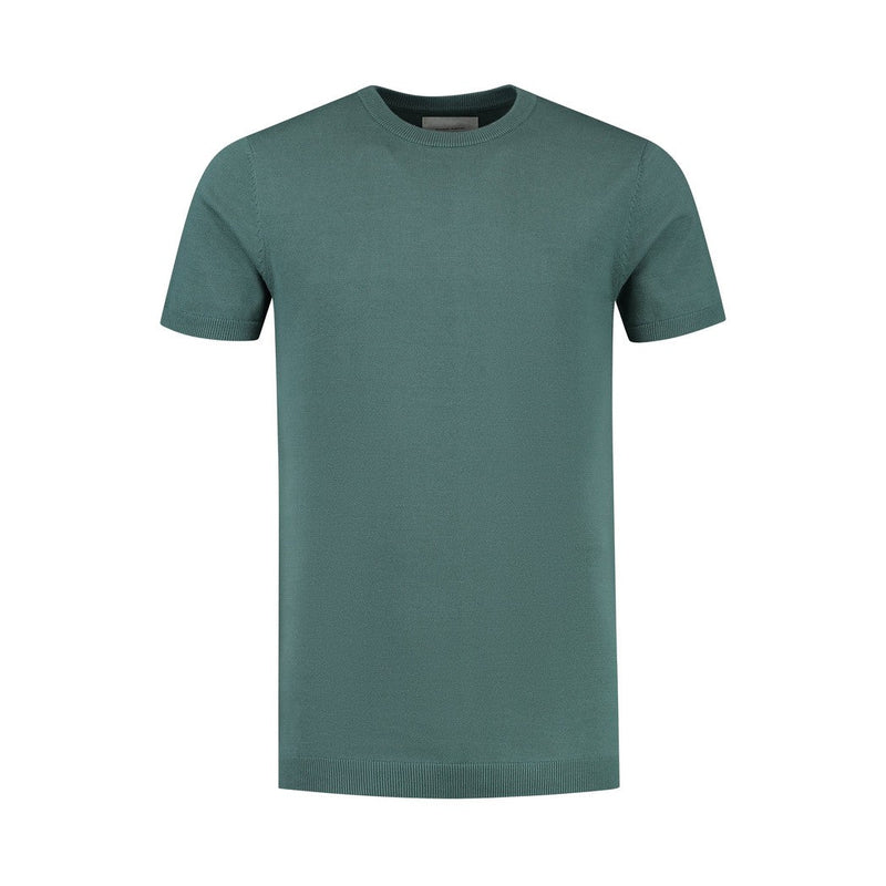 Knitwear T-shirt - Faded Green-Pure Path-Mansion Clothing