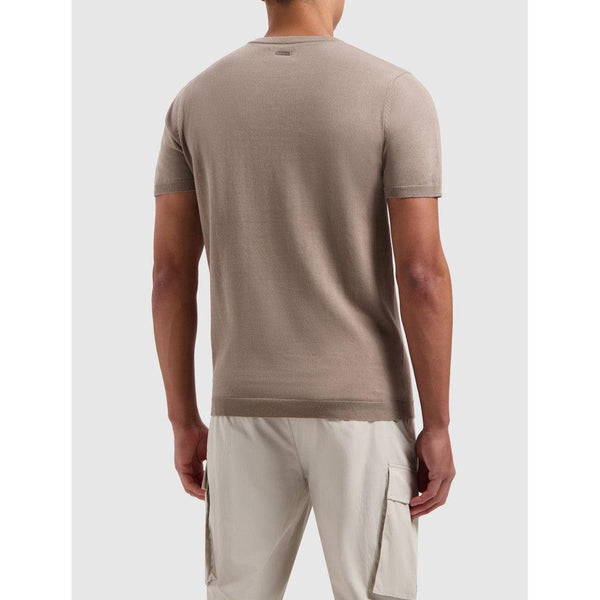 Knitwear T-shirt - Taupe-Pure Path-Mansion Clothing