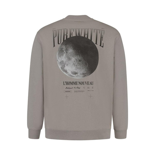 L'Homme Nouveau Moon Sweater-Purewhite-Mansion Clothing