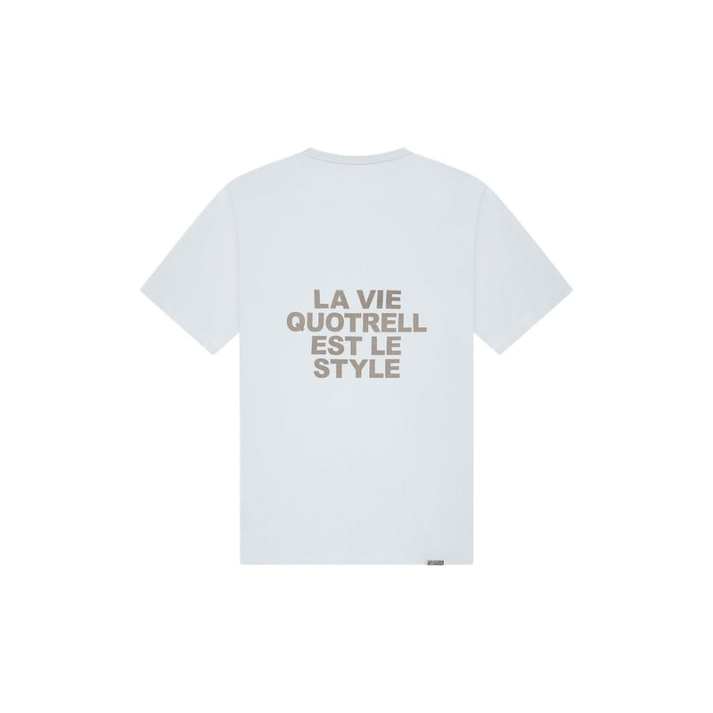 La Vie T-shirt Light Blue/Grey-Quotrell-Mansion Clothing
