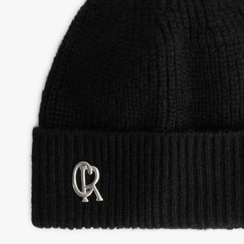 Label Beanie Black