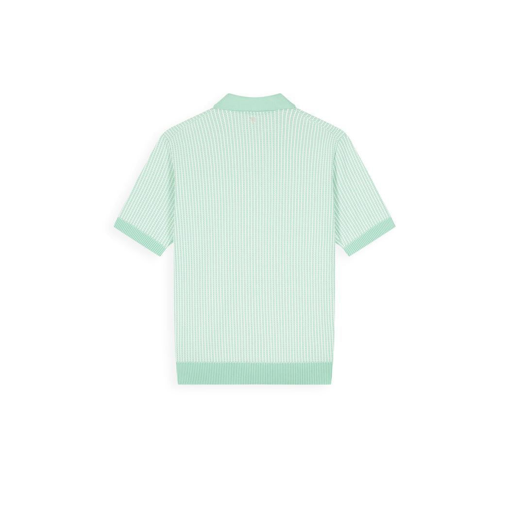 Ladder Stitch Knitted Polo Mint