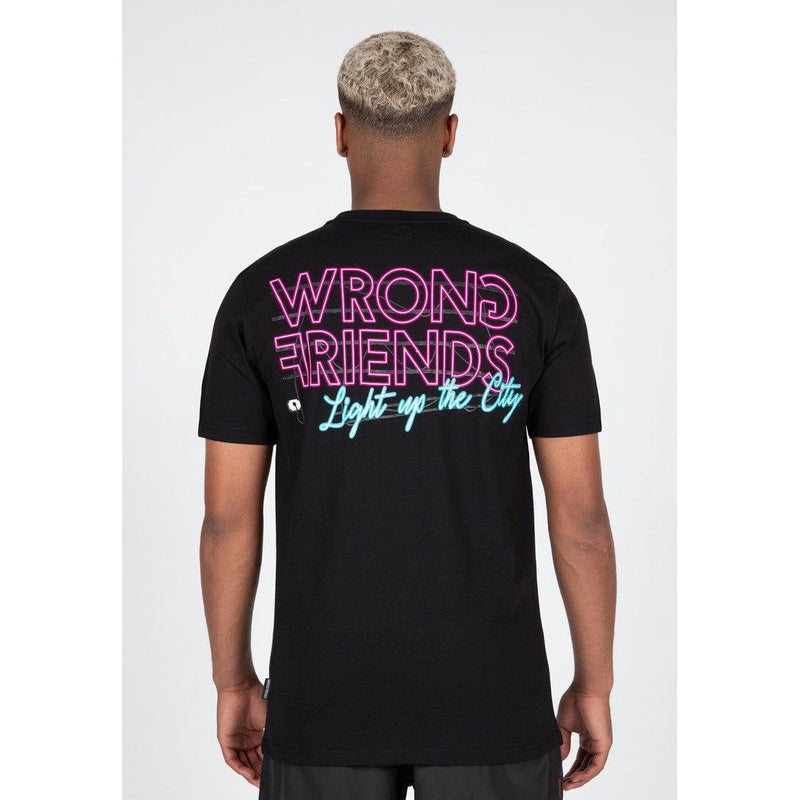 Light up the city T-shirt Black-wrong friends-Mansion Clothing