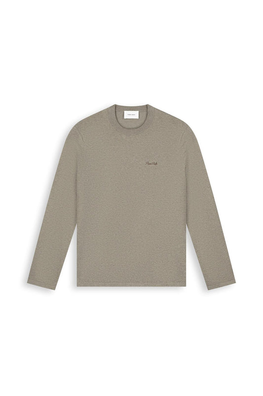 Light weight Knit Sweater Taupe Melange-Pure Path-Mansion Clothing