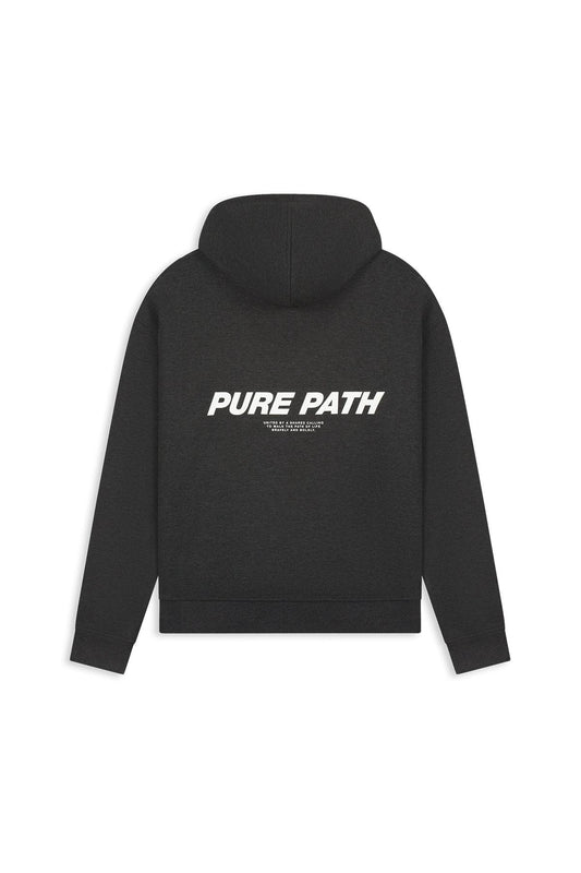 Logo Hoodie Sweater Black-Pure Path-Mansion Clothing