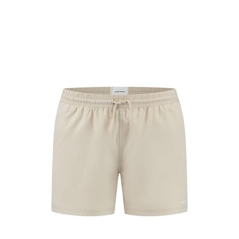 Logo Swim Shorts - Sand-Pure Path-Mansion Clothing