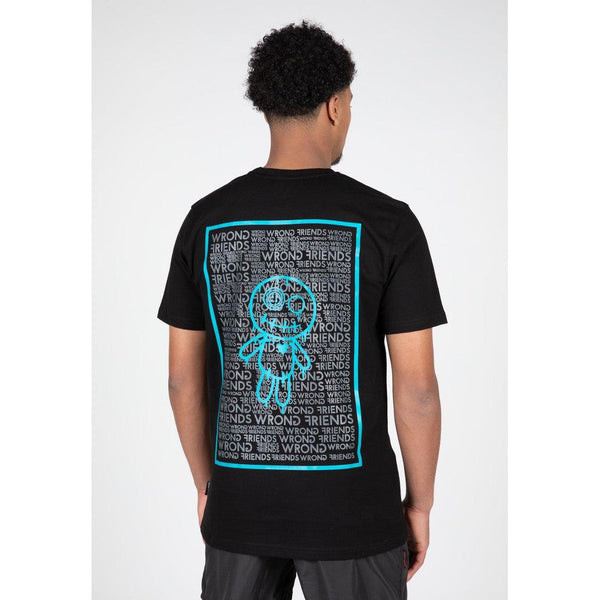 Lucca T-shirt Black/Blue-wrong friends-Mansion Clothing