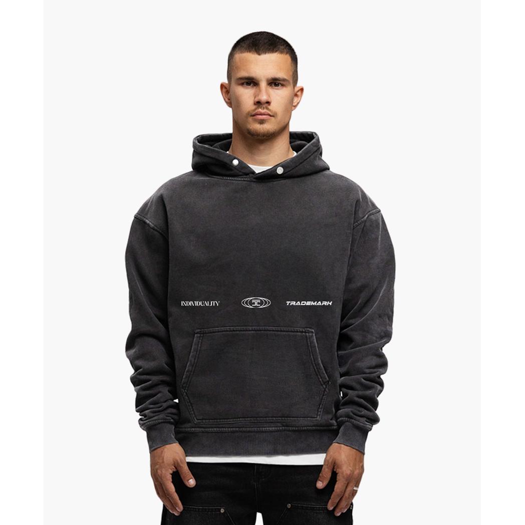 M-FW25-FLEECEHOODIES Acid Grey-Jorcustom-Mansion Clothing