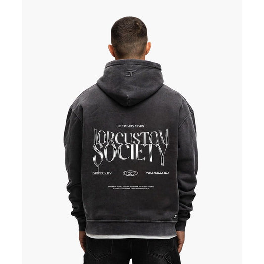 M-FW25-FLEECEHOODIES Acid Grey-Jorcustom-Mansion Clothing