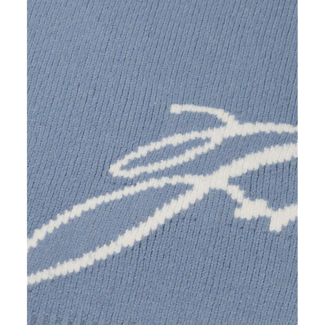 M-FW25-KNITSWEAT-PENNED Blue-Jorcustom-Mansion Clothing