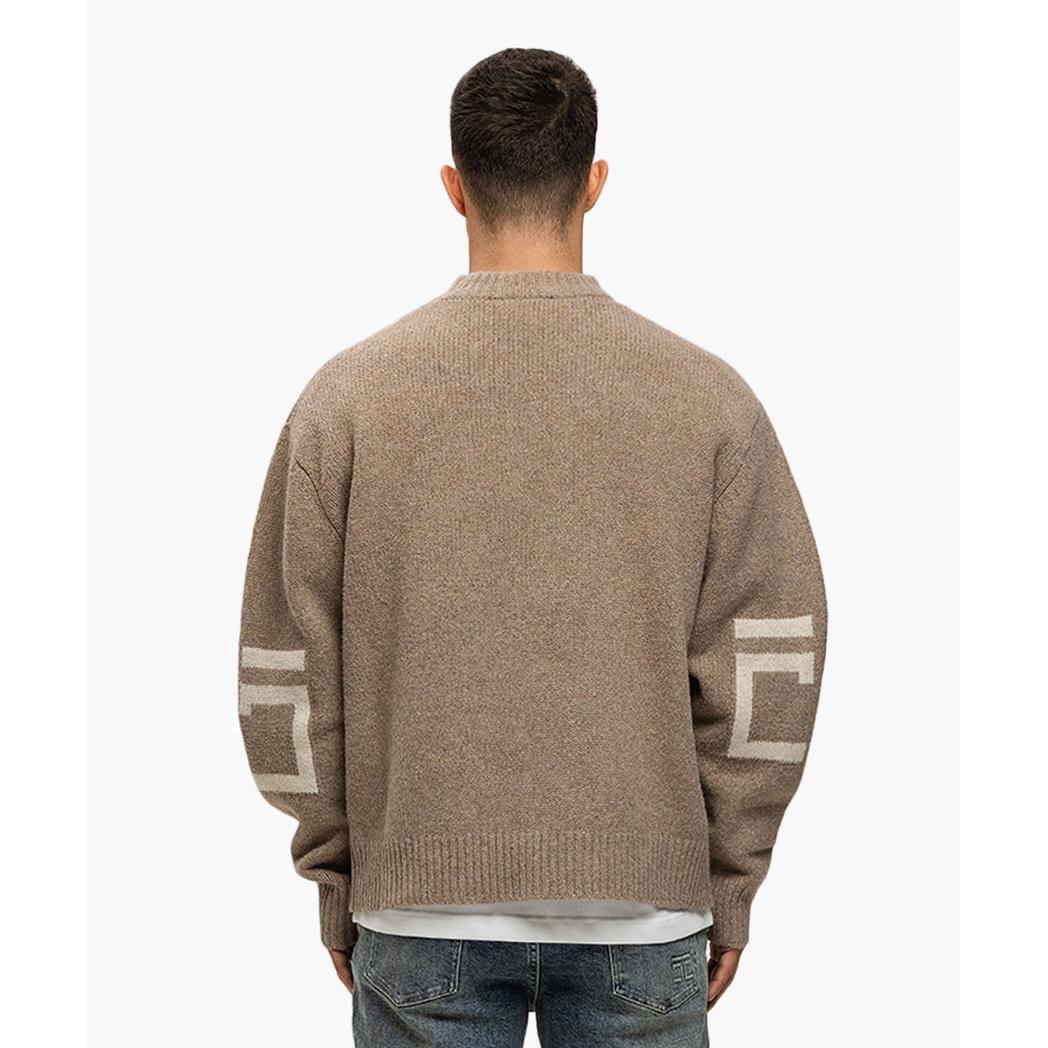 M-FW25-KNITWEAR-SPLITTED Brown-Jorcustom-Mansion Clothing
