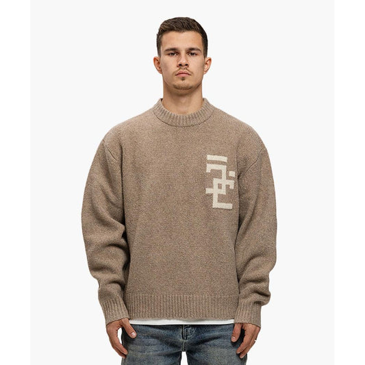 M-FW25-KNITWEAR-SPLITTED Brown-Jorcustom-Mansion Clothing