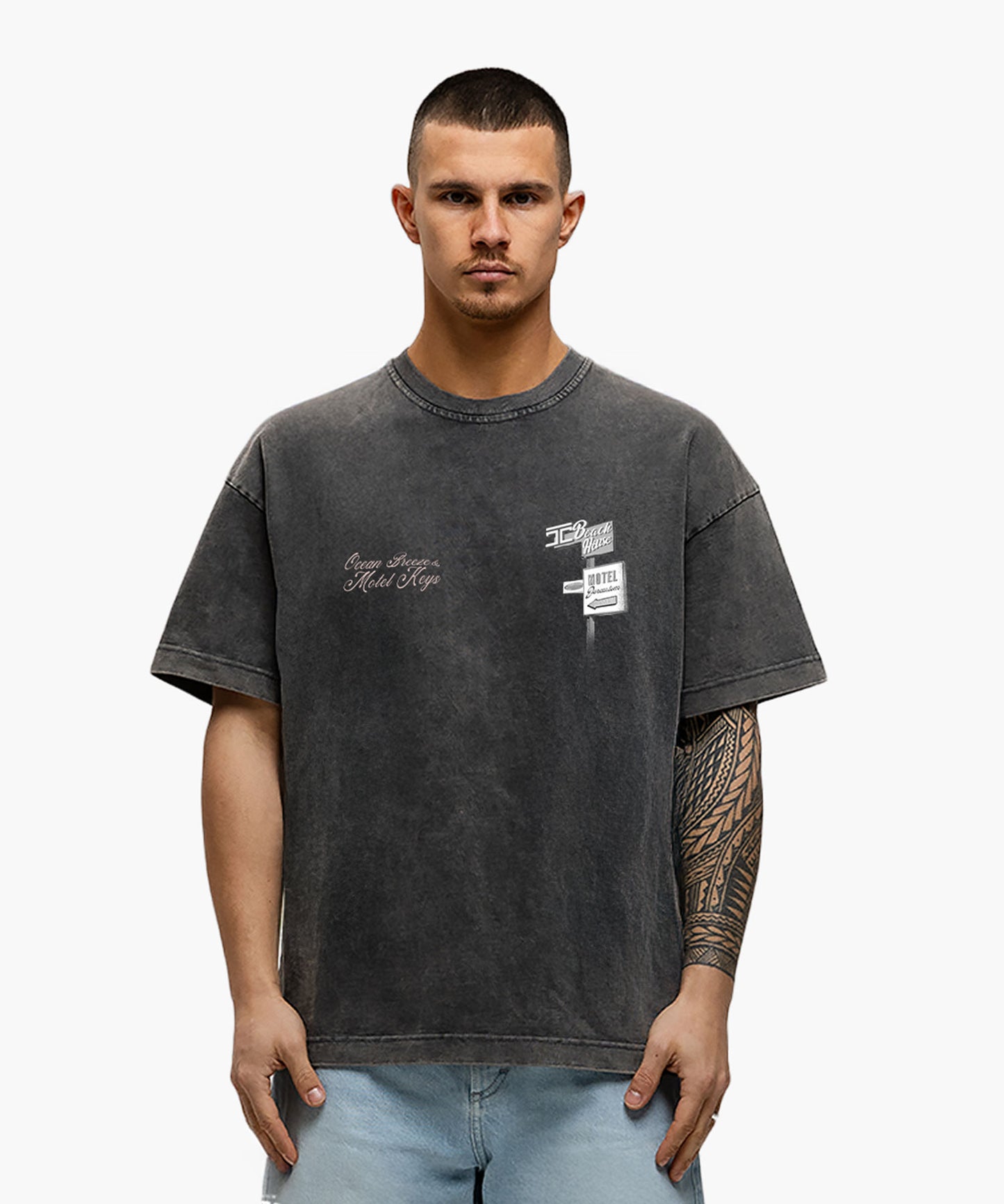 Motel loose fit t-shirt Acid Grey