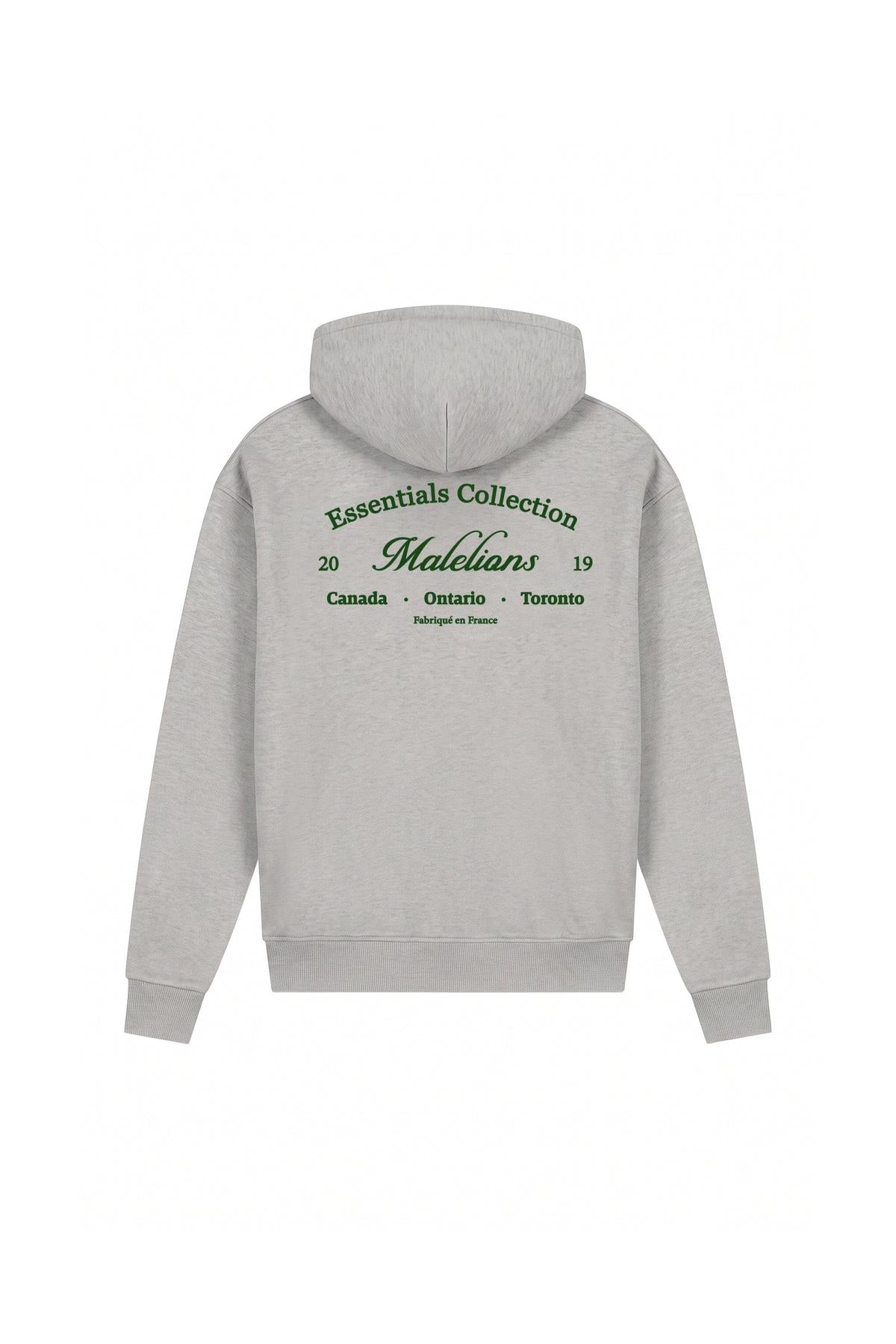 Marina Zip Hoodie Grey Melange