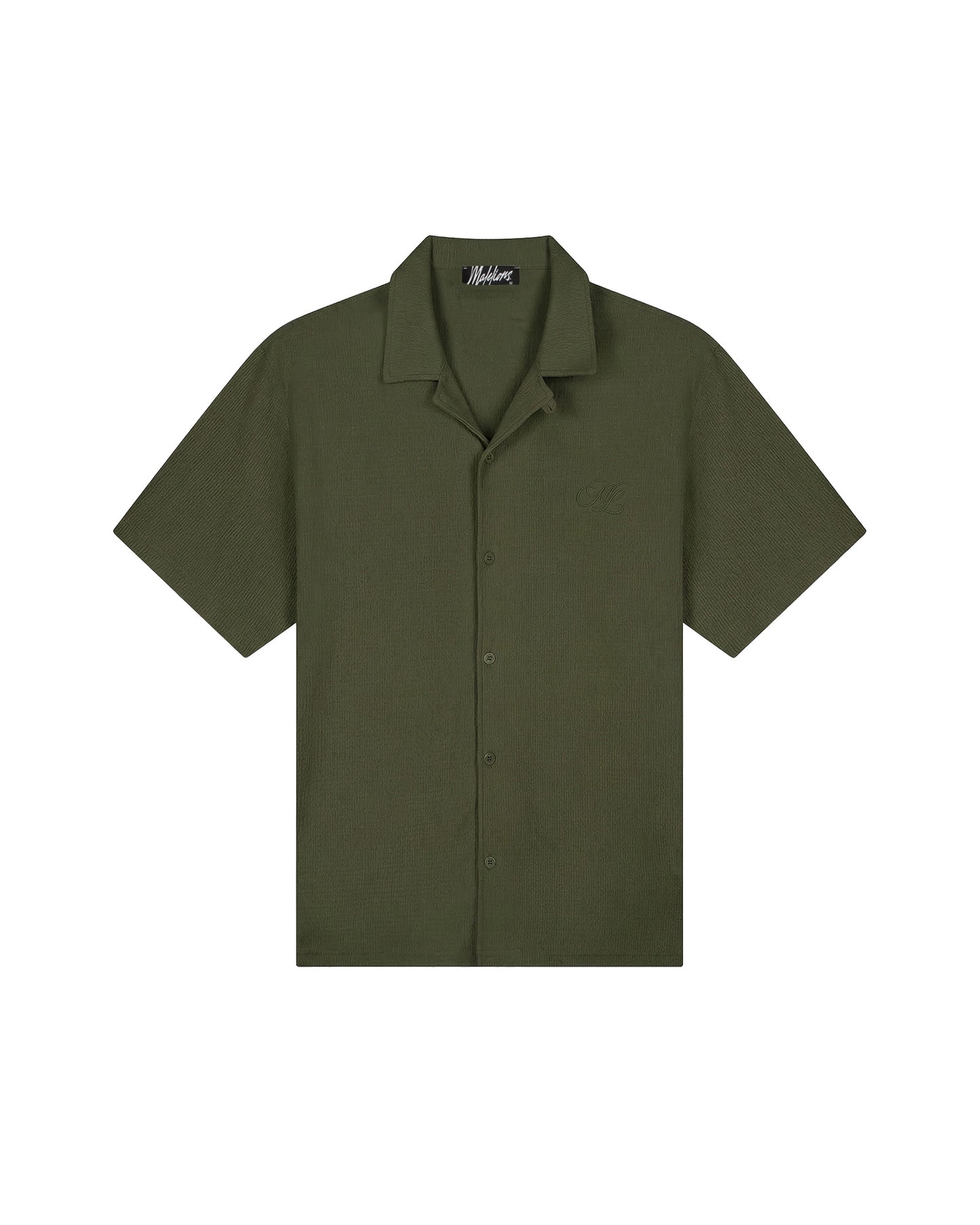Emblem Seersucker Shirt Vintage Green