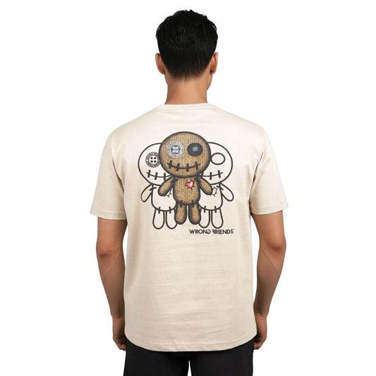 Maupin T-shirt Beige-wrong friends-Mansion Clothing