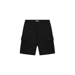 Men Signature Patch Cargo Shorts Black-Malelions-Mansion Clothing