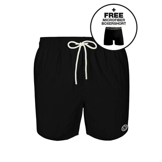 Men Swimshort Solid Black-Muchachomalo-Mansion Clothing