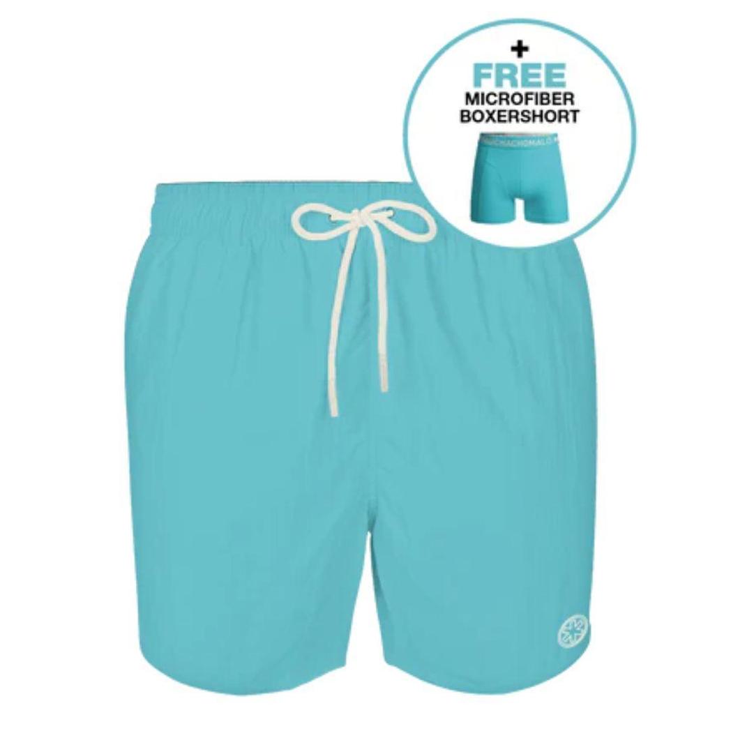 Men Swimshort Solid Rediance Blue-Muchachomalo-Mansion Clothing