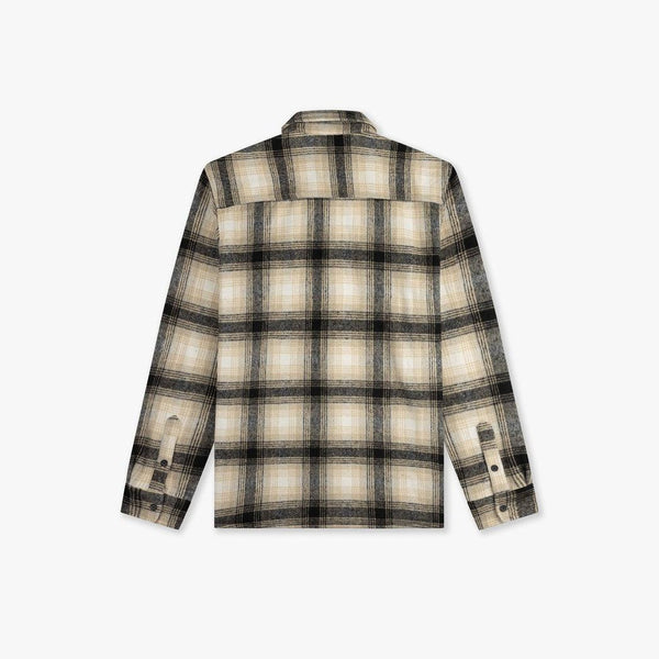 Midweight Flannel Overshirt Light Brown-CROYEZ-Mansion Clothing
