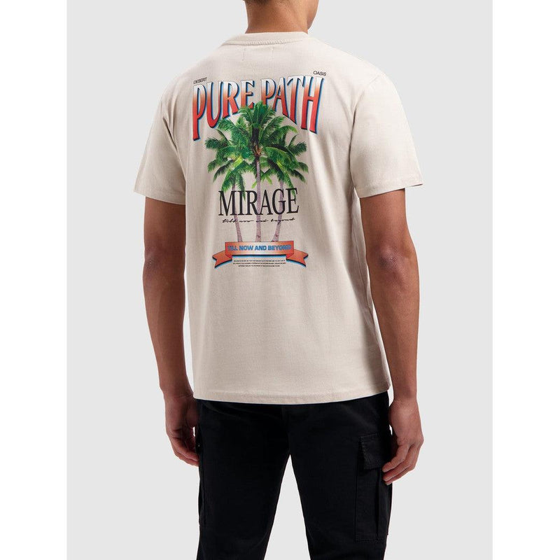 Mirage Print T-shirt - Sand-Pure Path-Mansion Clothing
