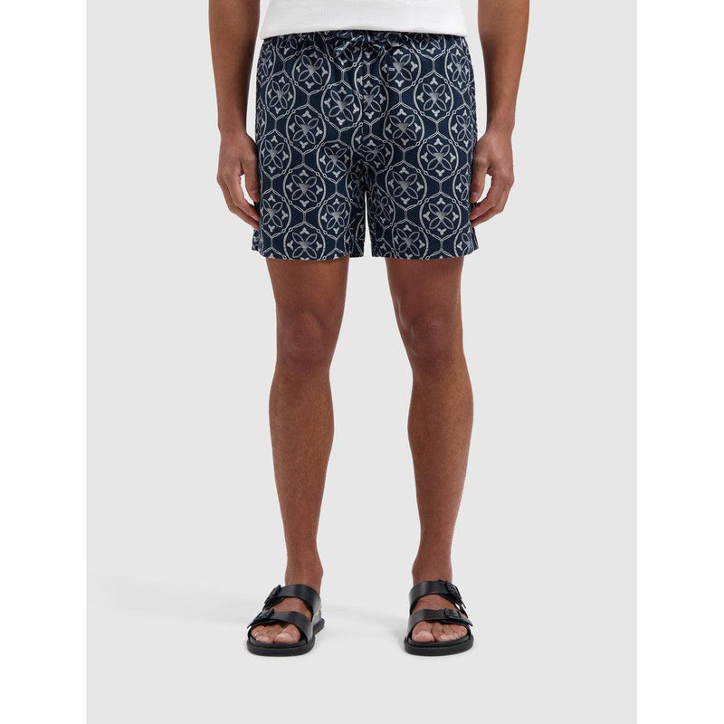 Monogram Shorts - Navy-Pure Path-Mansion Clothing