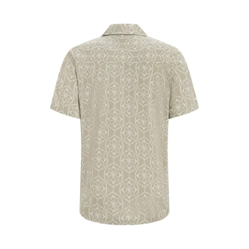Monogram Shortsleeve Shirt - Sand-Pure Path-Mansion Clothing