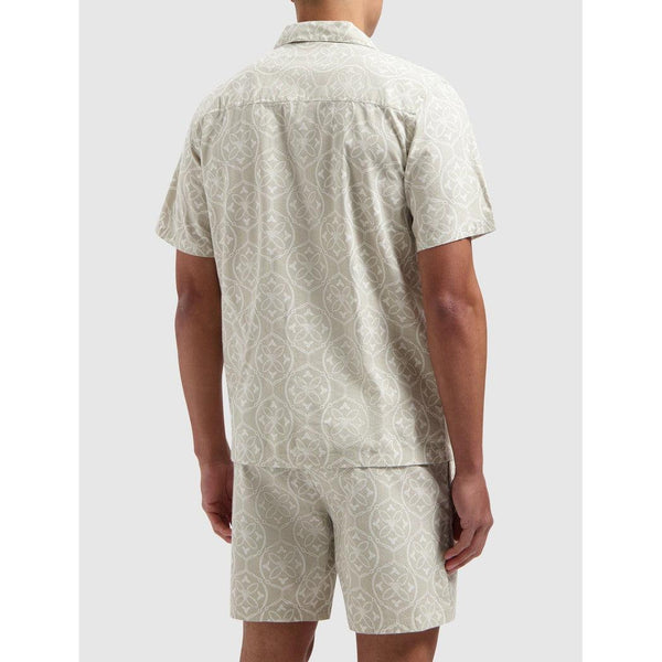 Monogram Shortsleeve Shirt - Sand-Pure Path-Mansion Clothing