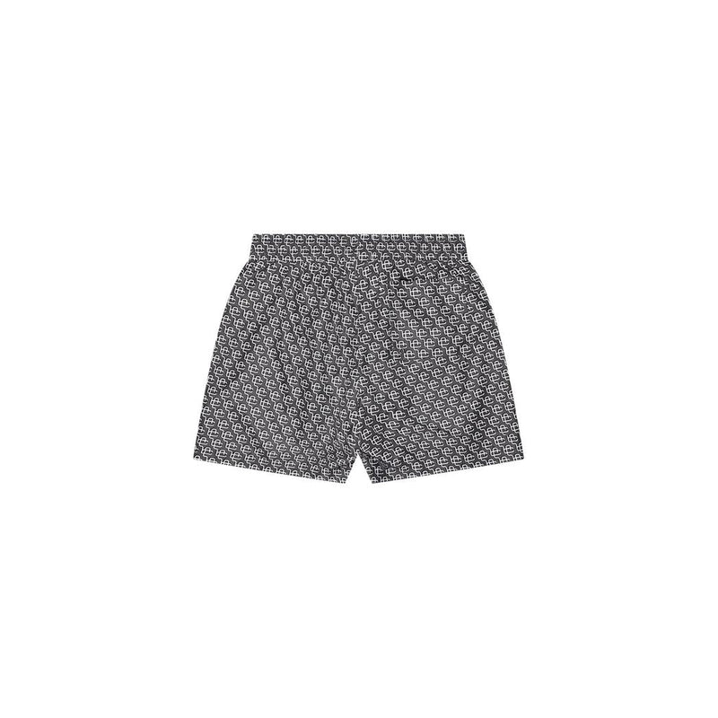 Monogram Swimshorts Anthracite/White-Quotrell-Mansion Clothing